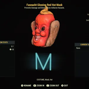 Glowing Red Hot Mask