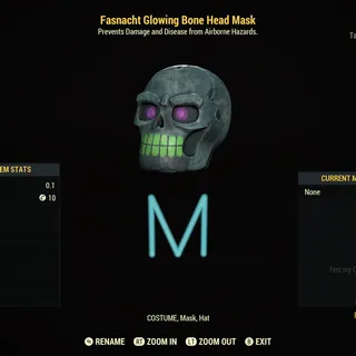 Glowing Bone Head Mask
