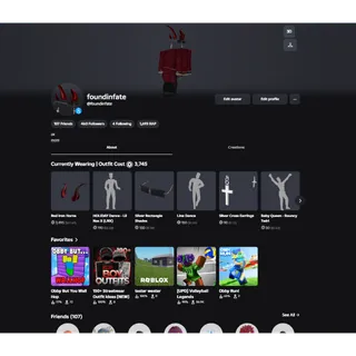 ABSOLUTLEY STACKED Headless + Korblox Account | Stitch Face | Red Iron Horns | 251k robux spent [read desc]