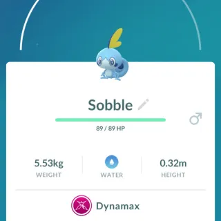 Dynamax Sobble Trade - Pokémon Go - 3x!