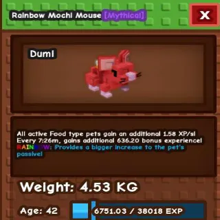 Rainbow Mochi Mouse