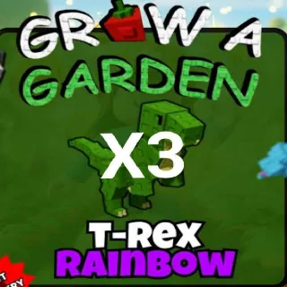 Raibow T-rex Grow A Garden