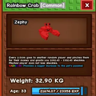 Rainbow Huge Crab