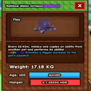 Rainbow Mimic Octopus 17kg+