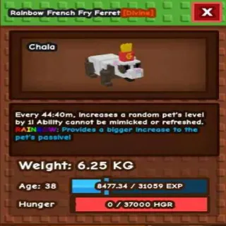 Rainbow French Fry Ferret