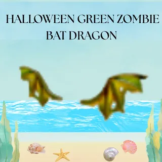 HALLOWEEN GREEN ZOMBIE BAT DRAGON