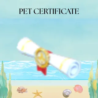 PET  CERTIFICATE