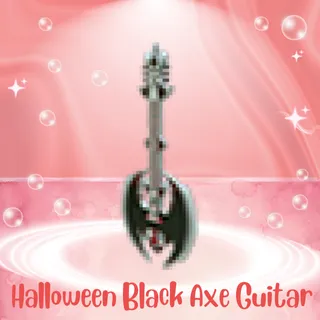 Halloween black axe guitar