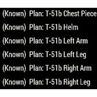 T51 POWER ARMOR PLANS set
