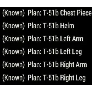 T51 POWER ARMOR PLANS set