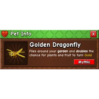 Golden Dragonfly - Grow A Garden 2