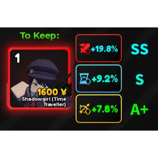 Homura - Shadowgirl - Stats SS/S/A+ - Anime Adventures