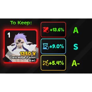 Dark Mage (Fallen Star) - Stats A/S/A- | Anime Adventures