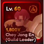 Shiny Choy Jong En - Anime Vanguards Good Stats 