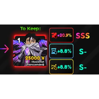 Aizen - Illusionist (Transcended) - Stats SSS/A+/A - Anime Adventures