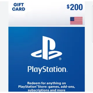 $200.00 USD PlayStation Store