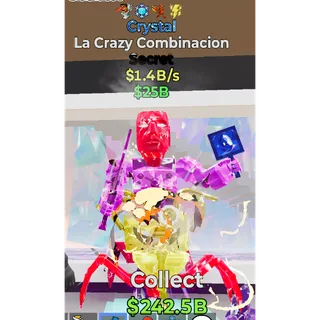 Fortnite Steal the Brainrot Crystal La crazy cobinacion 1.4B/s 4 traits