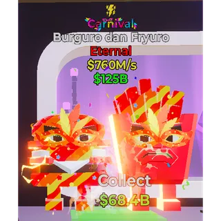 Fortnite Steal the Brainrot Carnival Burguro dan Fryuro 760M/s 1trait
