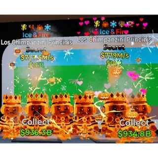 Fortnite Steal the Brainrot Ice&Fire Los Chimpanzini Princinis 5trait Bundle