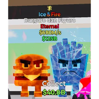 Fortnite Steal the Brainrot Ice&Fire Burguro dan Fryuro 1trait