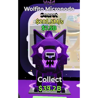 Fortnite Steal the Brainrot Void Wolfito Micronodo 201.5M/s