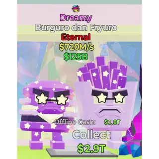 Fortnite Steal the Brainrot Dreamy Burguro dan Fryuro 720M/s 1trait 