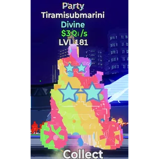 Go up for Brainrot Party Tiramisubmarini 3Qi/s LVL181