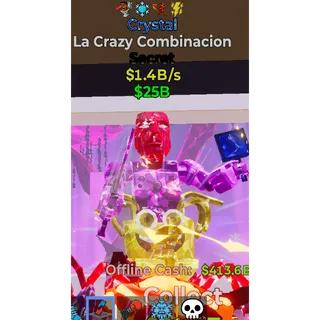 Fortnite Steal the Brainrot Crystal La crazy cobinacion 1.4B/s 4 traits