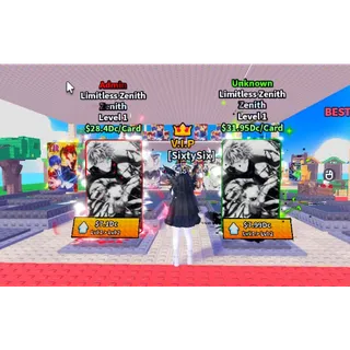 Anime Card Farm | Admin & Unknown Limitless zenith Combo