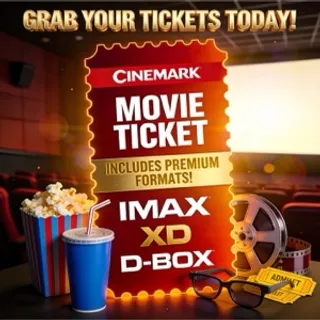 4x Cinemark Movie Tickets (All Formats Included)