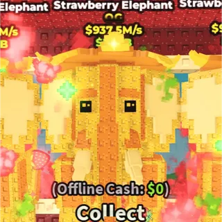 Gold Strawberry Elephant