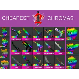 CHROMA SET WITH CHROMA PETS (MURDER MYSTERY 2 | MM2) ROBLOX