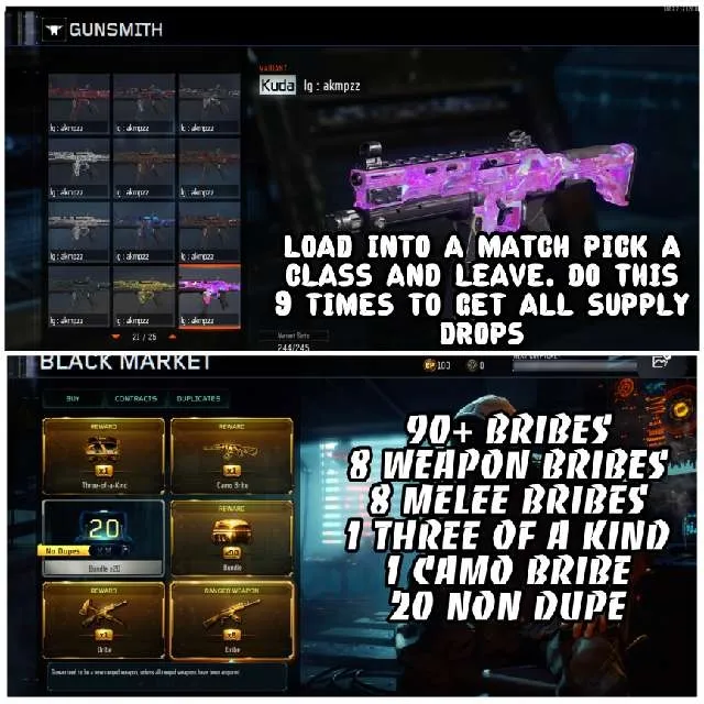 Bo3 / Black Ops 3 lvl 1000 Invisible User Service + Unlock all