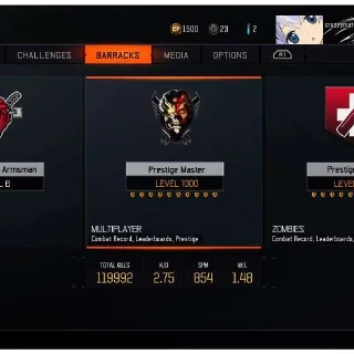 Bo3 / Black Ops 3 Lvl 1000 Unlock All Service