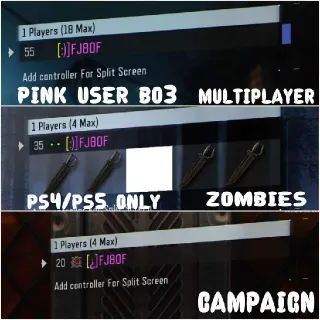 Bo3 / Black Ops 3 Pink User Service + Unlock all *ps4/ps5 Only* :)