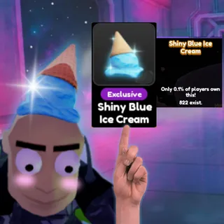 Shiny Blue Ice Cream Hat