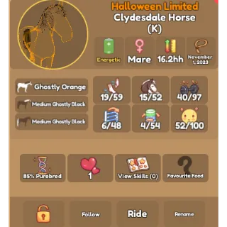 GHOSTLY ORANGE CLYDESDALE [2023]