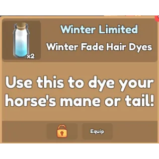 2x Winter Fade Hair Dye