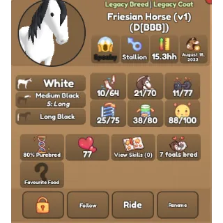 White Friesian Horse V1 