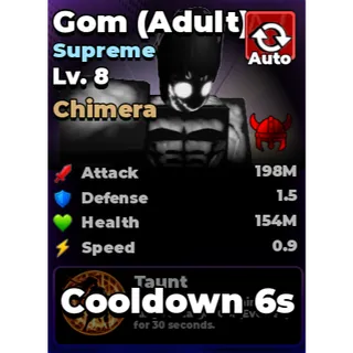 🌟 Gom (Raged)  Lvl 8 🌟Chimera Viking 🌟 Supreme Gon Evo🌟Roll Anime To Fight