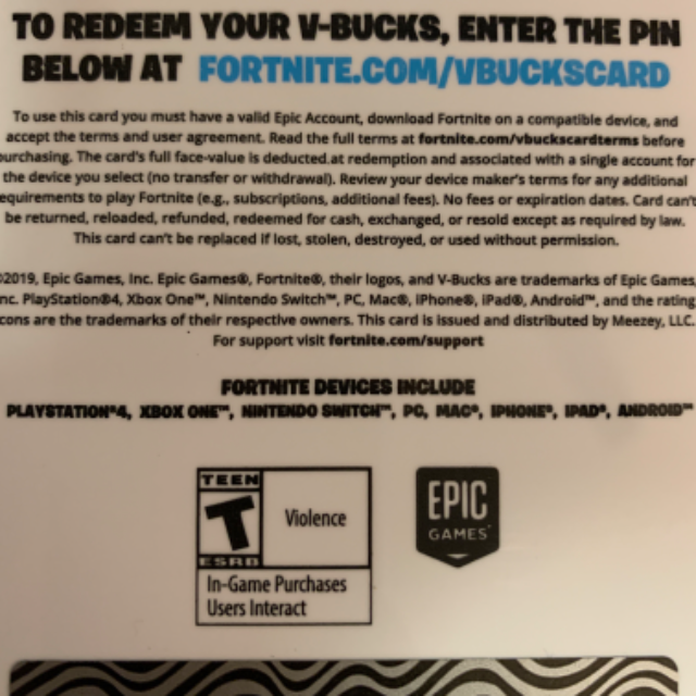 nintendo switch v bucks gift card codes