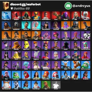 69 SKINS FORTNITE ACCOUNT NFA