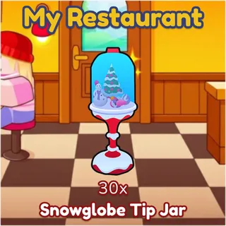 Snowglobe Tip Jar 30x My Restaurant