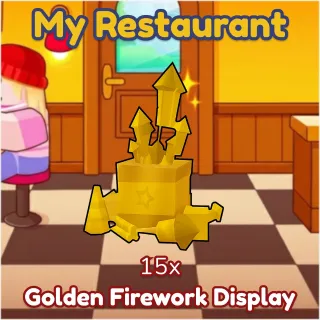 Golden Firework Display 15x My Restaurant