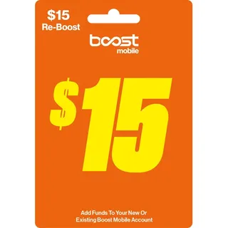 $15.00 Bost Mobile Top Up Pin