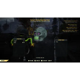 Fasnacht Glowing Bone Head Mask