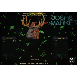 Glowing Jackalope mask