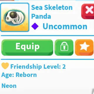 neon sea skeleton panda