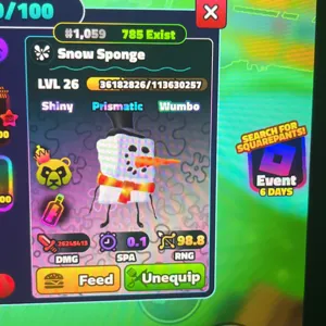 shiny wumbo snow sponge