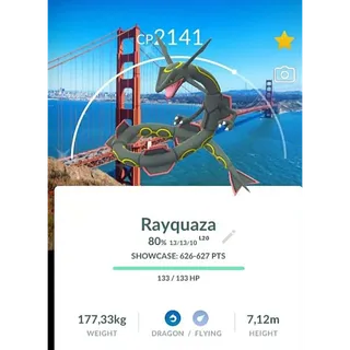 Shiny Rayquaza Background San Francisco✨Trade Registered